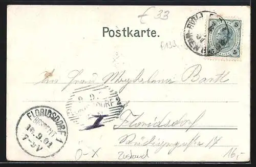 AK Eibesthal, Gesamtansicht, Passionsspielhalle, Gemischtwaren Jos. Hammer