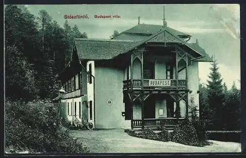 AK Stószfürdö, Budapest villa