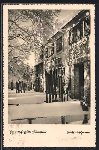 AK Kaltenleutgeben, Jugendschutzhütte Höllenstein im Winter