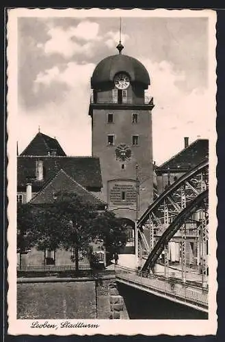 AK Leoben, Stadtturm und Brücke