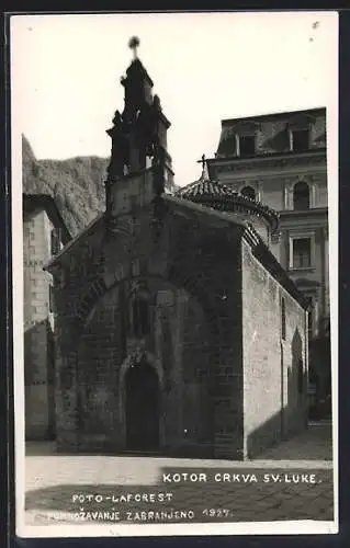 AK Kotor / Cattaro, Crkva Sv. Luke, 1927, Ortspartie mit Kirche