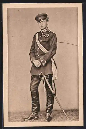 AK Paul von Hindenburg als Leutnant und Adjutant im Dritten Garde-Rgt. zu Fuss im Feldzug, 1870-71