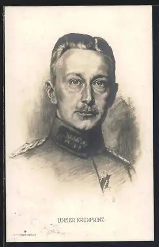 Künstler-AK Portrait Kronprinz Wilhelm von Preussen