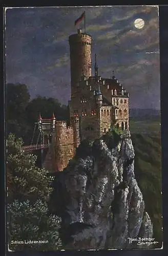 Künstler-AK Hans Boettcher: Lichtenstein, Schloss Lichtenstein