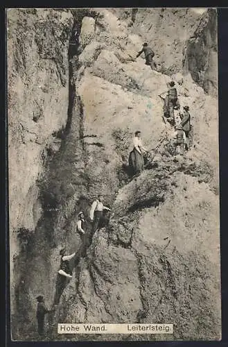 AK Hohe Wand, Leitersteig, Bergsteigergruppe