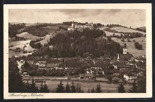 AK Strassburg i. Kärnten, Teilansicht mit Schloss