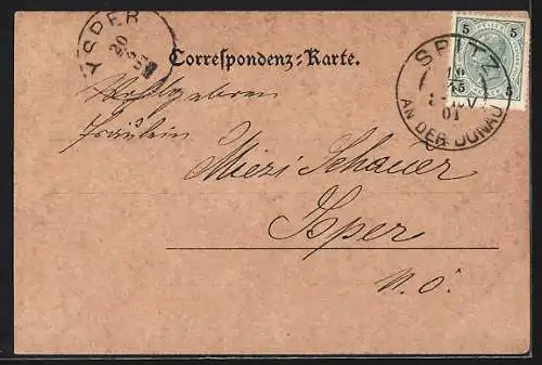 AK Spitz a. D., Teilansicht mit Kirche