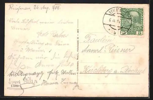 AK Reichenau /N.-Oe., Teilansicht mit Raxalpe und Feuchter