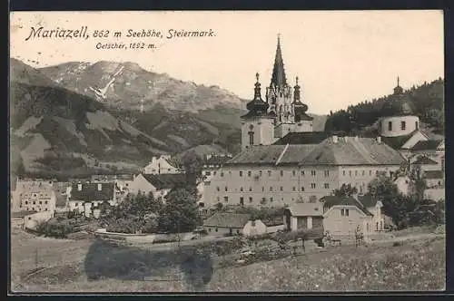 AK Mariazell /Steiermarkt, Kirche mit Oetscher