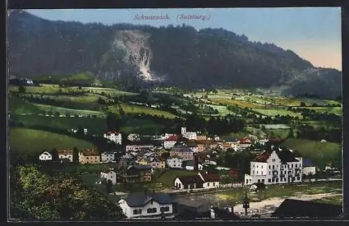 AK Schwarzach /Salzburg, Blick auf den gesamten Ort