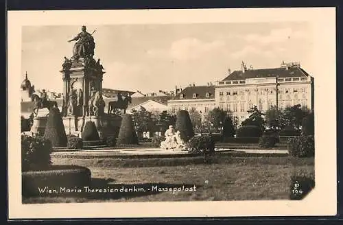 AK Wien, Maria Theresiendenkmal und Messepalast