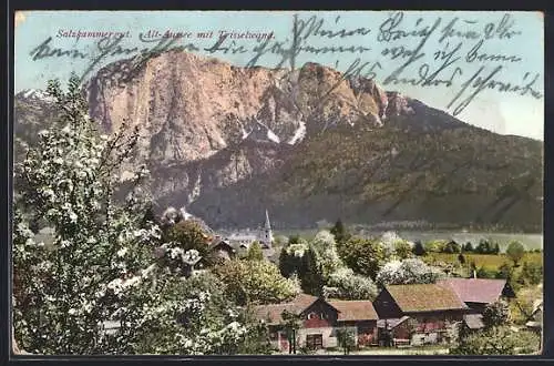 AK Altaussee, Blick über den Ort zur Trisselwand