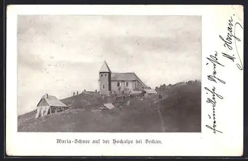 AK Maria-Schnee auf der Hochalpe, Blick auf die Kirche