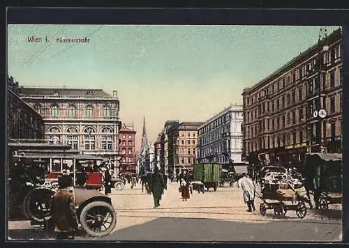 AK Wien, Kärntnerstrasse mit Strassenbahn