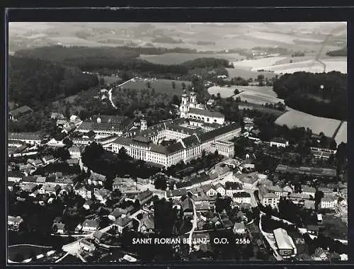 AK Sankt Florian bei Linz, Teilansicht vom Flugzeug aus