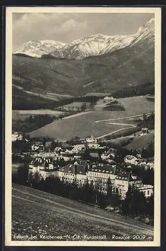 AK Edlach bei Reichenau, Ortsansicht mit Bergpanorama