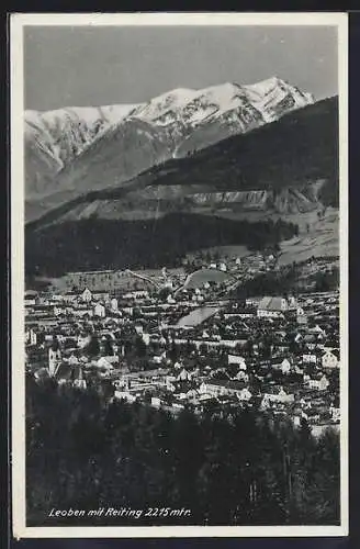 AK Leoben, Stadtansicht mit dem Reiting