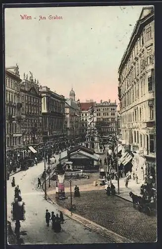 AK Wien, Am Graben, Cafe Schrangl, Pestsäule