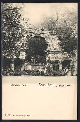 AK Wien, Schönbrunn, Römische Ruinen