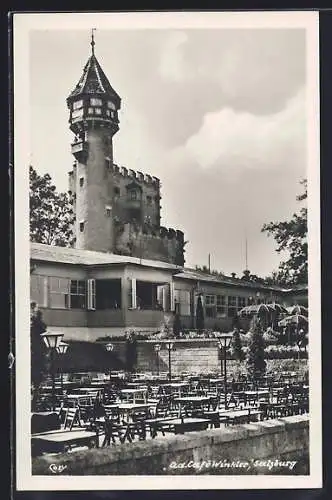 AK Salzburg, Cafe Winkler mit Terrasse