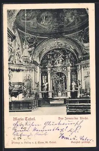 AK Maria Taferl, Innenansicht der Kirche