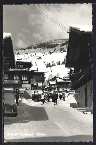 AK Saalbach, Strassenpartie im Skidorf