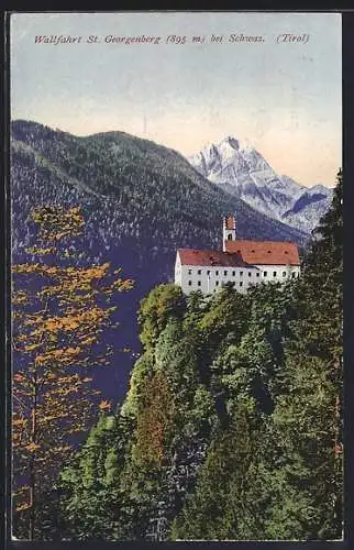 AK Schwaz /Tirol, Wallfahrtskirche St. Georgenberg