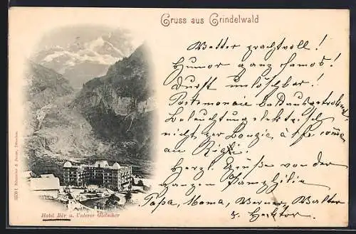 AK Grindelwald, Hotel Bär und Unterer Gletscher