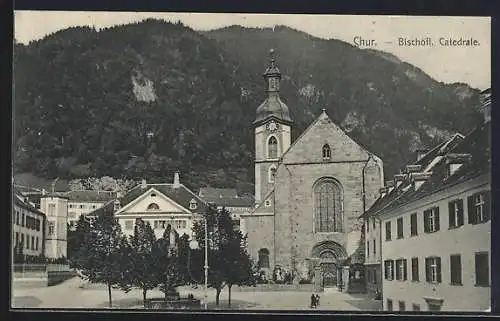 AK Chur, Denkmal an Bischöfl. Catedrale