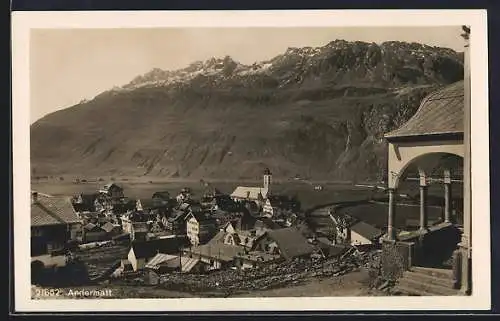 AK Andermatt, Teilansicht mit Pavillon