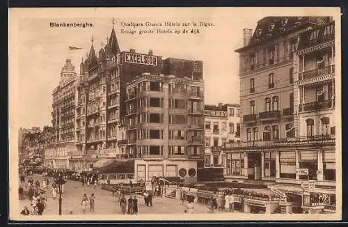 AK Blankenberghe, Quelques Grands Hôtels sur la Digue