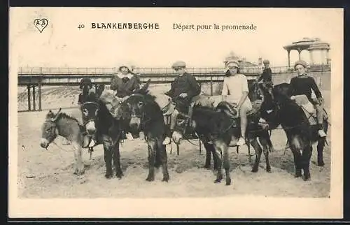 AK Blankenberghe, Départ pour la promenade