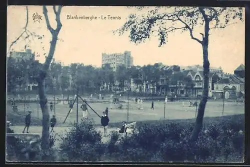 AK Blankenberghe, Le Tennis, Ortsansicht mit Tennisplatz