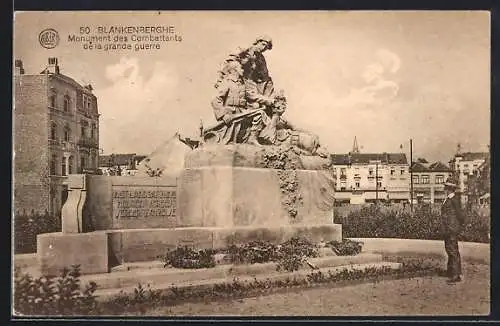 AK Blankenberghe, Monument des Combattants de la grande guerre