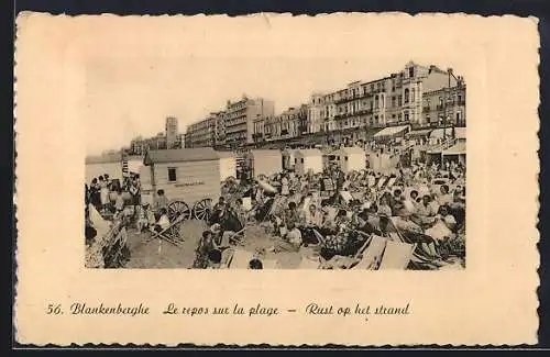 AK Blankenberghe, Les repos sur la plage