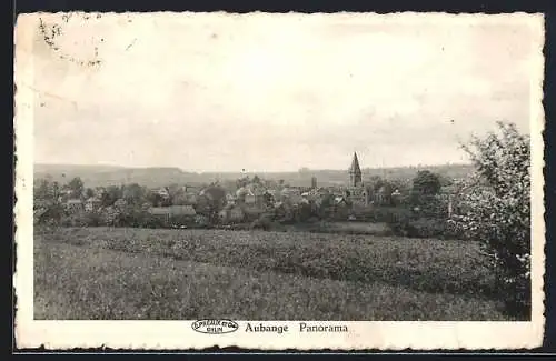 AK Aubange, Panorama mit Kirche