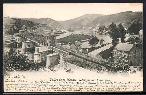 AK Anseremme /Vallée de la Meuse, Panorama