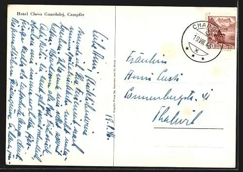 AK Campfèr, Hotel Chesa Guardalej