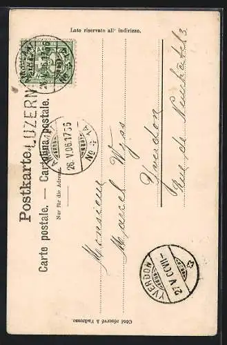 AK Luzern, Strassenpartie im alten Luzern