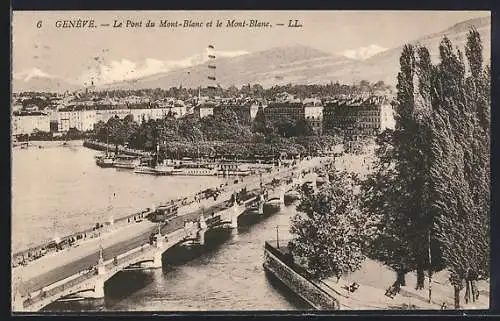 AK Genève, Le Pont du Mont-Blanc et le Mont-Blanc