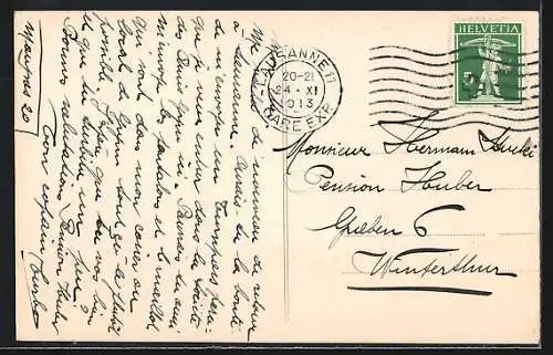 AK Genève, Le Pont du Mont-Blanc et le Mont-Blanc