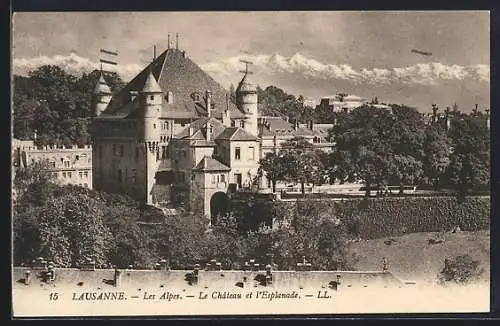 AK Lausanne, le Chateau et l`Esplanade