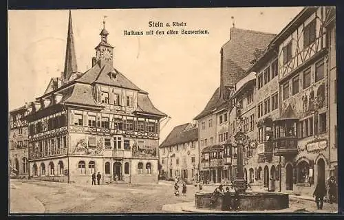 AK Stein a. Rhein, Rathaus mit den alten Bauwerken