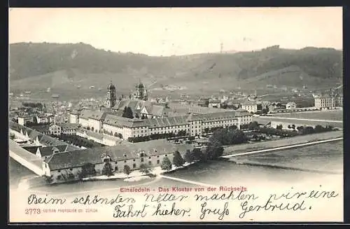 AK Einsiedeln, Koster von der Rückseite, um 1900