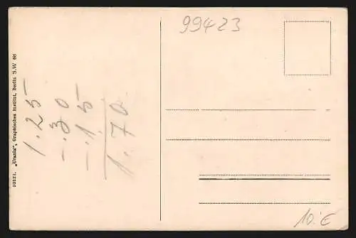 AK Weimar / Goethe, Hotel Kaiserin Augusta mit Strassenpartie