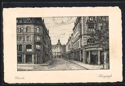 Künstler-AK Chemnitz, Königstrasse