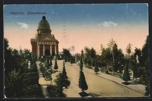 AK Chemnitz, Blick zum Krematorium