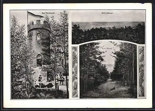 AK Mellingen, Panorama, Hainturm, Blick nach Taubach