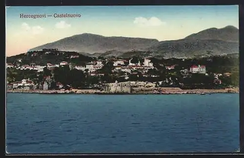 AK Castelnuovo, Ortsansicht vom Wasser gesehen