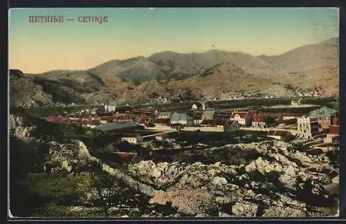 AK Cetinje / Cettigne, Teilansicht der Stadt